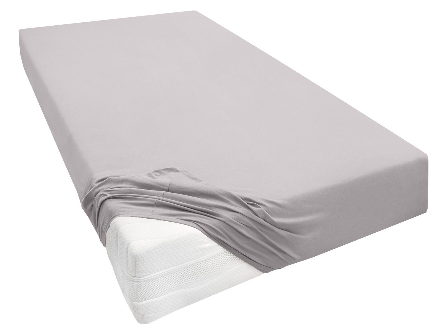 Biberna Premium Jersey-Elasthan Spannbettlaken für Boxspringmatratzen (Grau, 180 – 200 x 200 – 220 cm) | 04053855232061