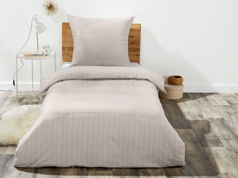 Gehe zu Vollbildansicht: MERADISO® Damast Bettwäsche, 135 x 200 cm, mit Reißverschluss, aus reiner Baumwolle - Bild 3