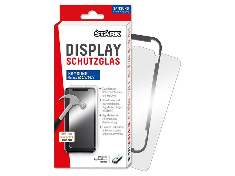 Gehe zu Vollbildansicht: Stark Display Schutzglas, 2D, für iPhone und Samsung, mit Montagerahmen - Bild 7