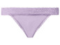 Lilafarbene Stringhose mit Spitze