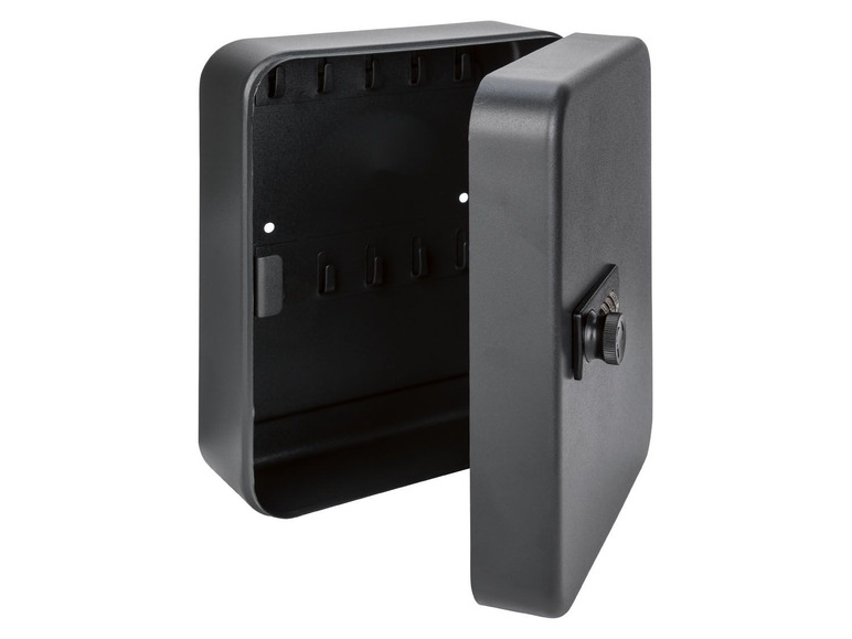 Ein schwarzer Schlüsselkasten mit Zahlenschloss.