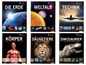 Bücher über die Erde, den Körper, das Weltall, Technik und Dinosaurier.