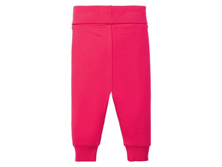 Eine rosa Babyhose mit elastischem Bund.