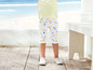 Mädchen Capri Leggings mit Blumenmuster.