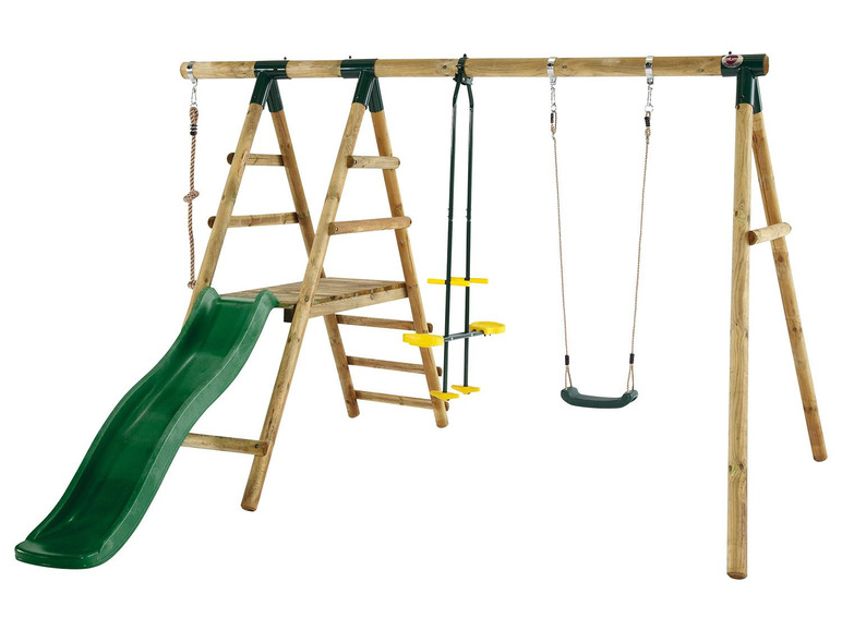Gehe zu Vollbildansicht: Plum® Schaukel Set »Meerkat«, Swing Set mit Soft-Feel-Seilen, aus FSC®-zertifiziertem Holz - Bild 1