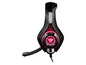 Schwarzes Gaming-Headset von Trust GXT mit roter Beleuchtung.