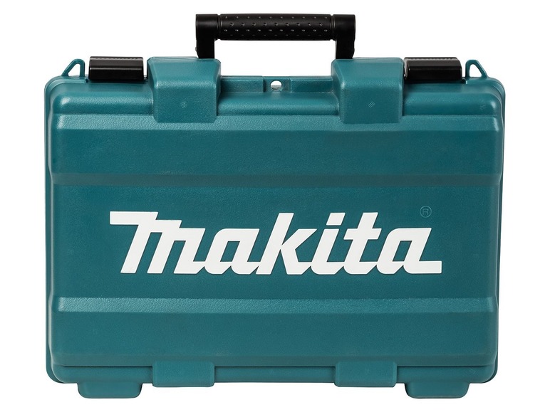 Ein grüner Werkzeugkoffer von Makita.