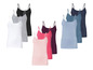 Ein Set mit acht basic Tanktops in verschiedenen Farben.