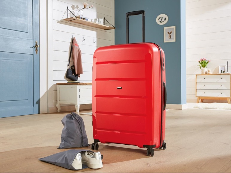 Gehe zu Vollbildansicht: TOPMOVE® Koffer, 90 L Volumen, bis 28 kg Füllgewicht, 4 Rollen, Polypropylen-Schale, rot - Bild 2