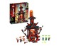 Lego Ninjago Set mit einem Tempel, Minifiguren und Zubehör.