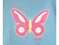 Ein blaues T-Shirt mit einem rosa Schmetterling und dem Schriftzug 'you are my butterfly'.