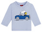 Baby Langarmshirt mit Snoopy im Auto.