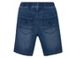 Blaue Jeans-Shorts mit elastischem Bund.