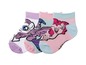 Drei Paar My Little Pony Socken mit Regenbogenfarben.