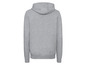 Ein grauer Hoodie mit Kapuze.