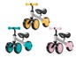 Drei Laufräder in verschiedenen Farben mit Katzenmotiv