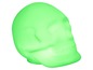 Eine grüne Totenkopf-Lampe.