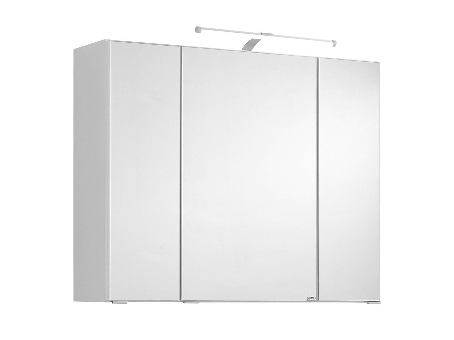 HELD Bologna 3D Spiegelschrank 60/70/80/90/100cm (LED Aufbauleuchte, Weiß, 80 cm) | 04251639433424