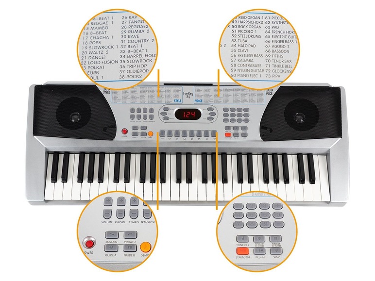 Gehe zu Vollbildansicht: FunKey Keyboard Set + Keyboardständer + Bank - Bild 12