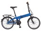 Blaues Faltrad mit Elektroantrieb von Prophete