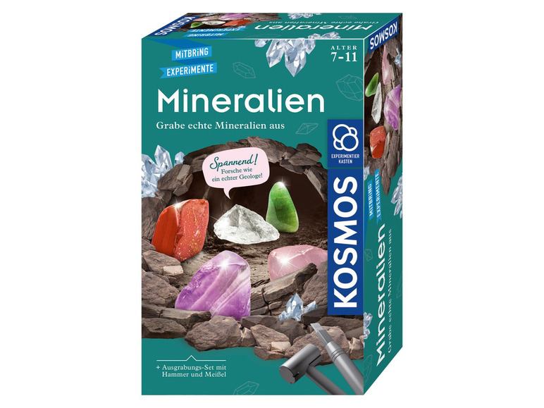 Kosmos Mineralien Box mit echten Mineralien zum Ausgraben