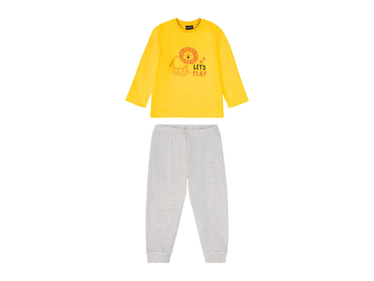 Gehe zu Vollbildansicht: lupilu Kleinkinder Jungen Pyjama Nicki, aus weicher Nicki-Qualität - Bild 2
