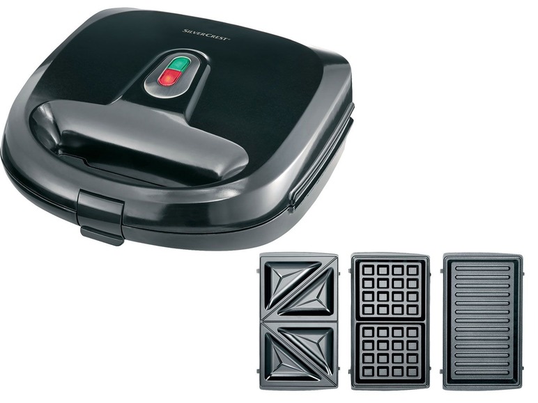 Gehe zu Vollbildansicht: SILVERCREST® Sandwichmaker mit Wechselplatten SSMW 750 D1 - Bild 4