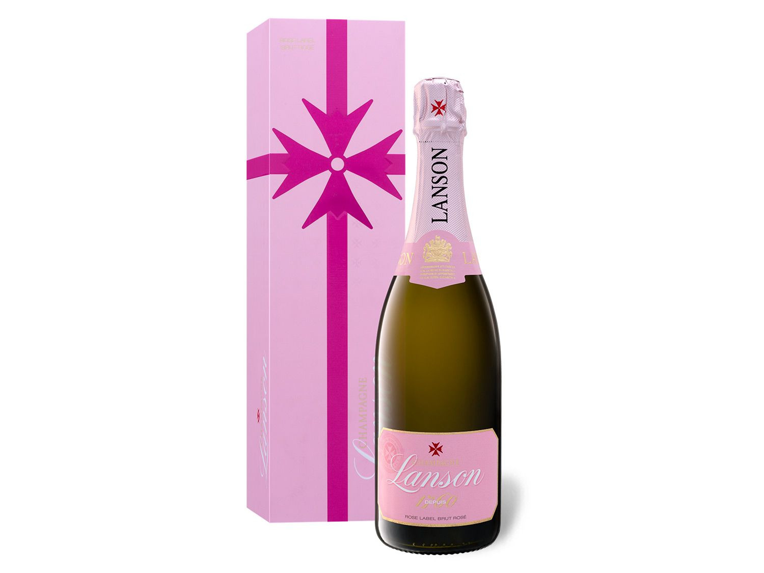 Lanson Brut Rosé mit Geschenkbox, Champagner | LIDL