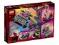 Lego Ninjago Set mit einem futuristischen Auto und Minifiguren.