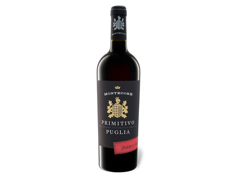 [Beliebtes Qualitätsprodukt!] Montecore Primitivo Rotwein IGP 2020 Puglia halbtrocken