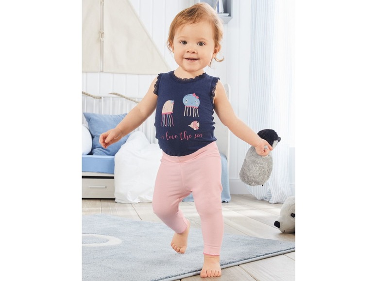 Gehe zu Vollbildansicht: LUPILU® Baby Leggings Mädchen, 2 Stück, aus Baumwolle und Elasthan - Bild 20