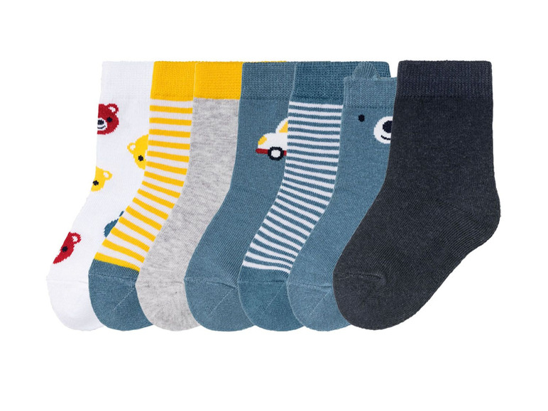 Gehe zu Vollbildansicht: lupilu Kleinkinder Socken Jungen, 7 Paar, mit Baumwolle - Bild 2