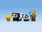 Lego Minecraft Figuren mit Pandas und einem Ozelot.