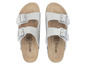 Zwei Paar silberne Sandalen mit Schnallen von Natural Walk.