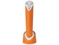 Ein orangefarbener Vtech Lernstift in der Halterung.