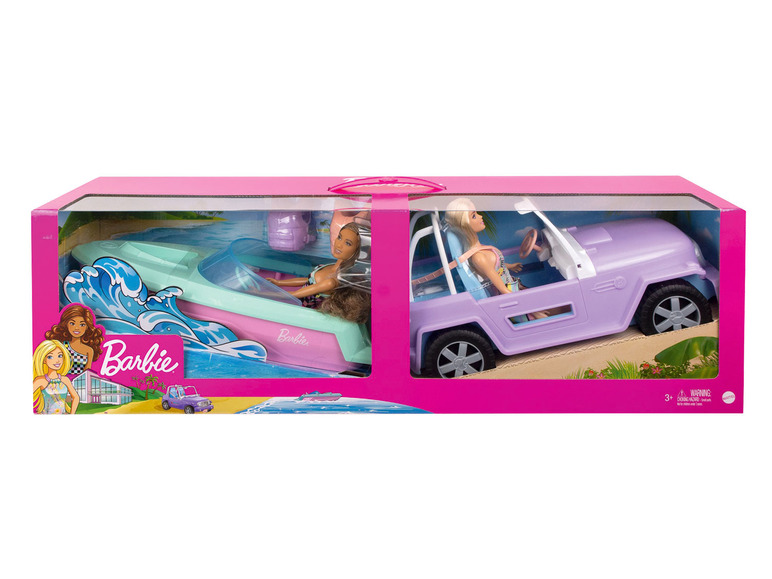Gehe zu Vollbildansicht: Barbie Puppen mit Fahrzeug und Boot / Puppe mit Einhorn - Bild 13
