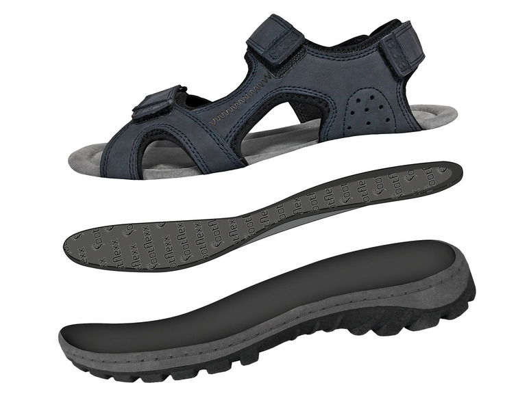 Gehe zu Vollbildansicht: LIVERGY® Sandale Herren, G-Weite, flexible Footflexx-Laufsohle, Lederdecksohle - Bild 12