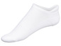 Weiße, niedrige Socken mit feinem Netzdesign.