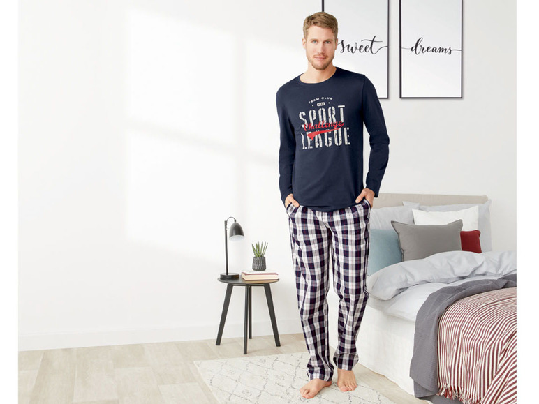 Gehe zu Vollbildansicht: LIVERGY® Herren Pyjama, mit Baumwolle - Bild 7