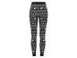 Schwarze Leggings mit Weihnachtsmuster und Rentieren.