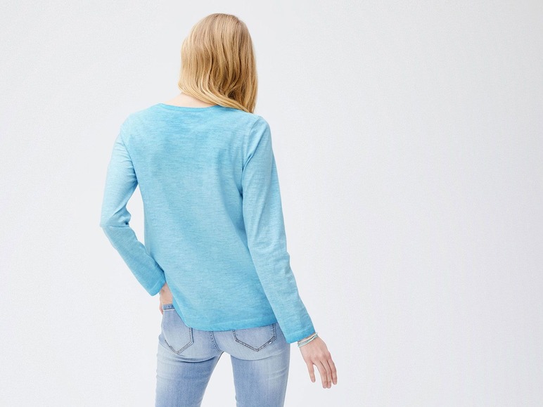 Gehe zu Vollbildansicht: ESMARA® Langarmshirt Damen, mit Slub-Effekt, aus Baumwolle - Bild 14