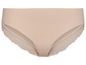 Beigefarbene Unterhose mit Spitze.