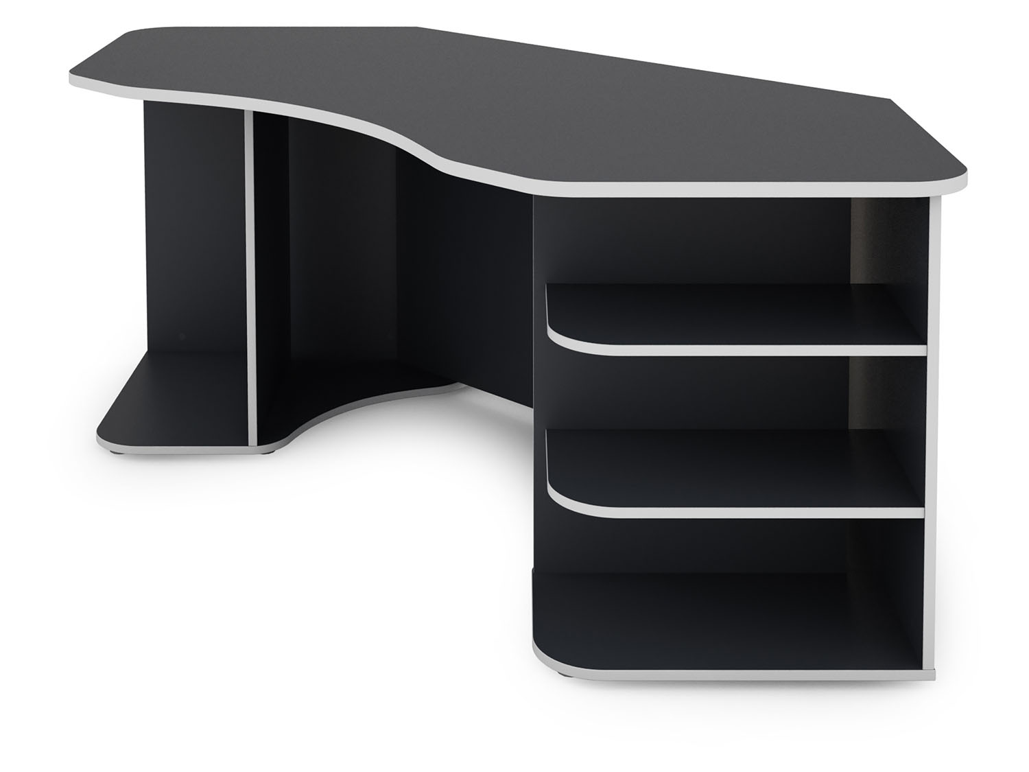 byLIVING Schreibtisch Thanatos (ohne Monitoraufsatz, Anthrazit/Weiß) | 04251942206449