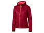 Rote Softshelljacke mit Kapuze