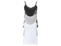 Drei schwarze, graue und weiße Tanktops mit Spitze.