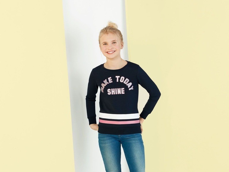 Gehe zu Vollbildansicht: pepperts!® PEPPERTS® Mädchen Sweatshirt, hoher Baumwollanteil, mit Elasthan, mit Aufdruck - Bild 7