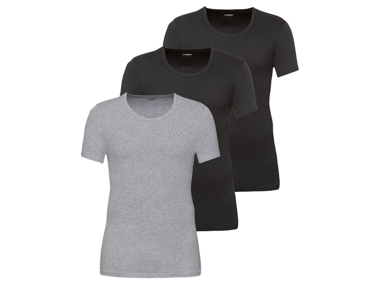 Gehe zu Vollbildansicht: LIVERGY® Herren Unterhemden, 3 Stück, aus reiner Baumwolle - Bild 2