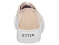 Beige Jette Canvas-Sneaker mit weißer Sohle.