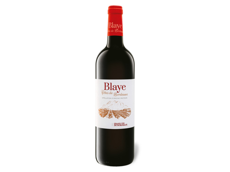 Gehe zu Vollbildansicht: Blaye Côtes de Bordeaux AOP trocken, Rotwein 2019 - Bild 1