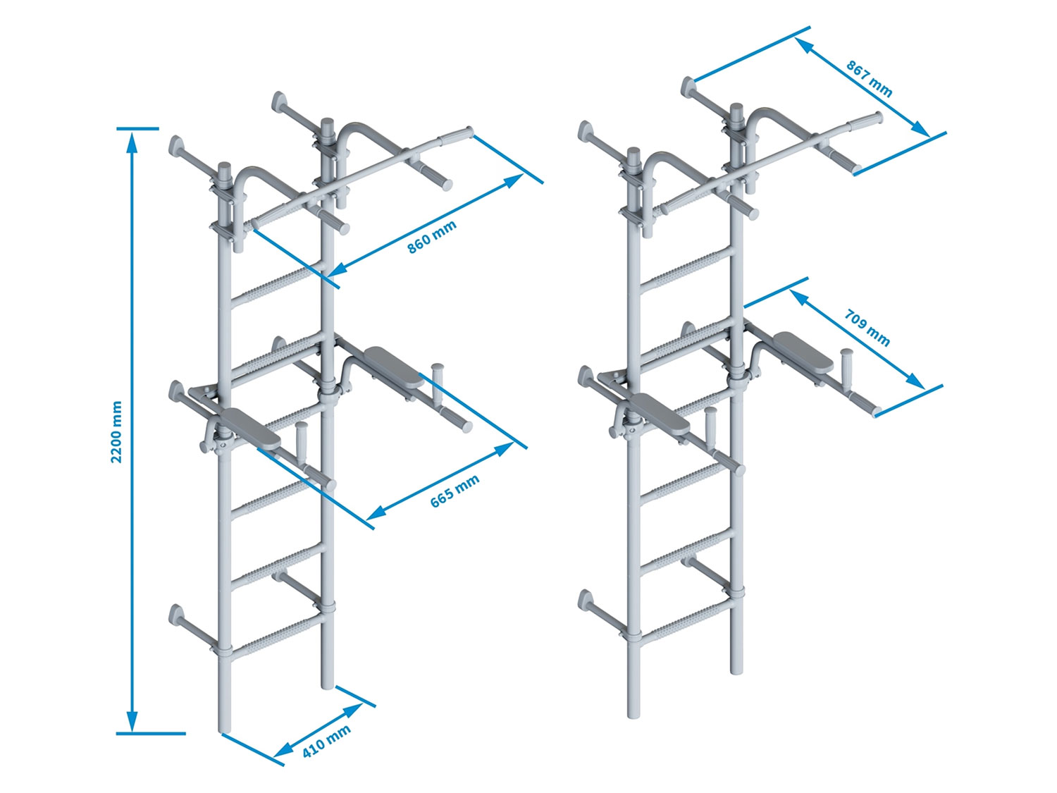 Thumbnail - idealfit Sprossenwand Klettergerüst Athlet 1W, IF-01W